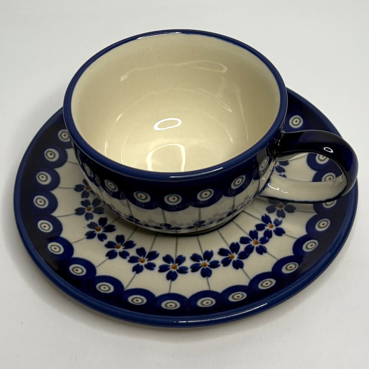 Bunzlauer Teetasse mit Untertasse 0,22 l